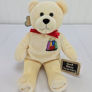 Vintage Holy Bears The God Bless Teachers Bear Bean Bag Plush 9" Stuffed Animal